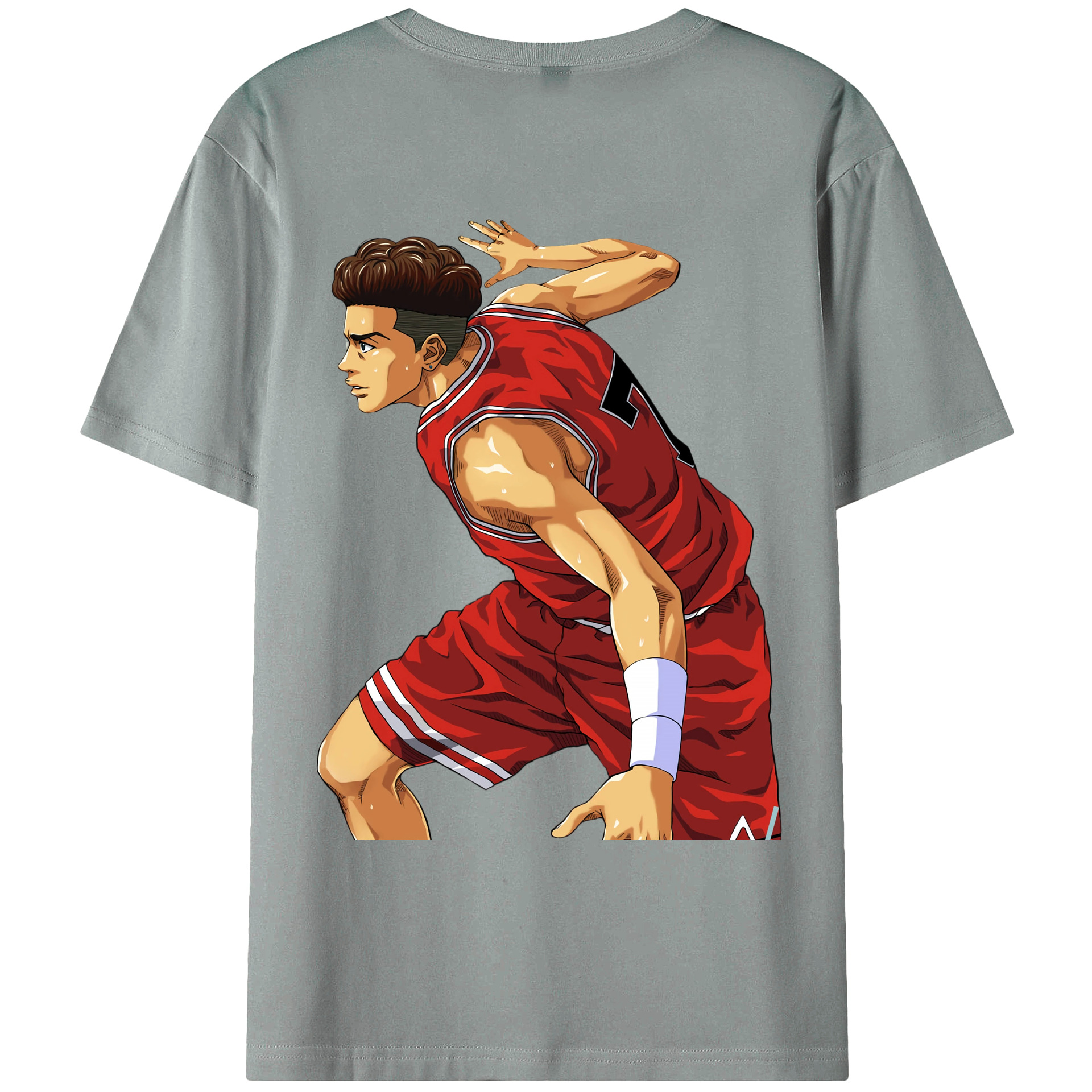（画像用） SLAM DUNK／スラムダンク 綿100％ メンズ半袖Tシャツ（バックプリント） 通気性